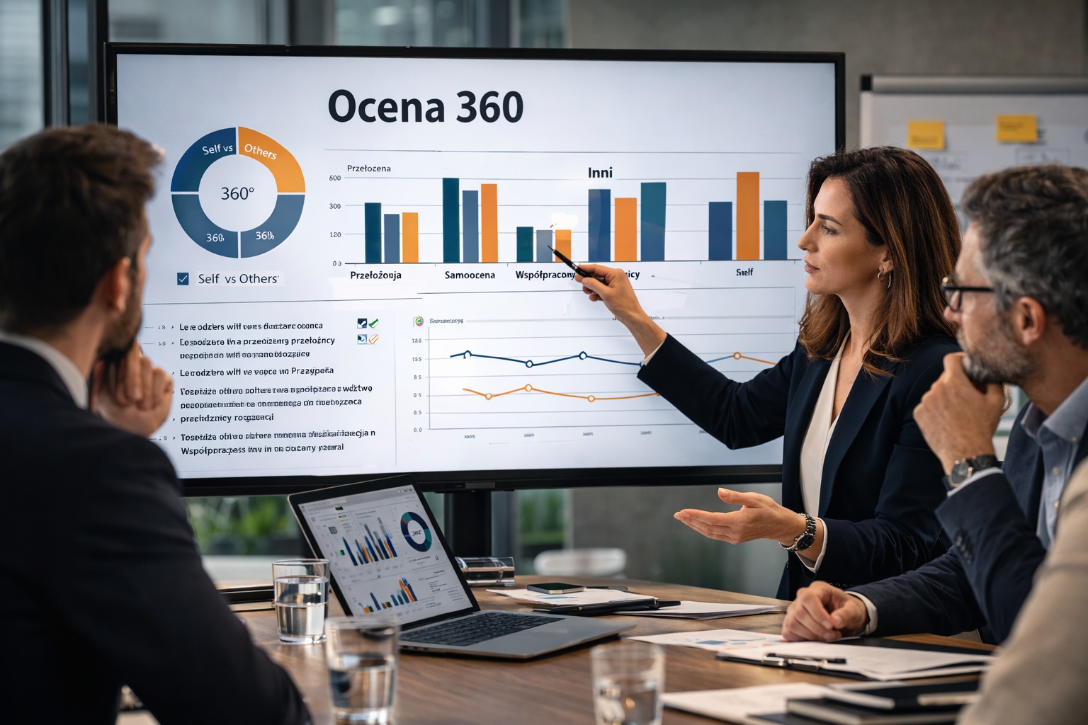 Ocena 360 – interpretacja wyników i porównanie samooceny z oceną innych.