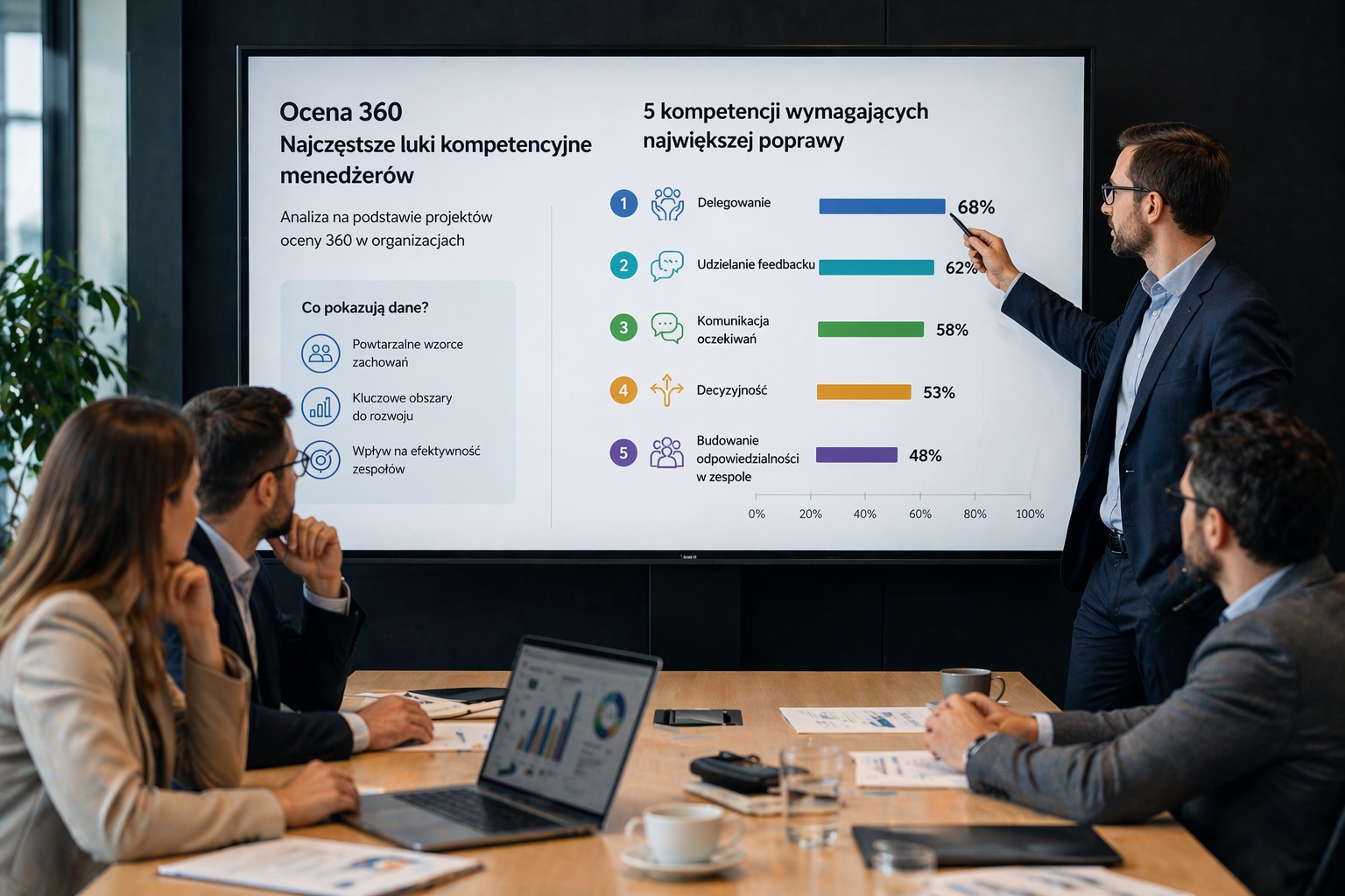 Ocena 360 – analiza kompetencji menedżerów i najczęstsze luki rozwojowe